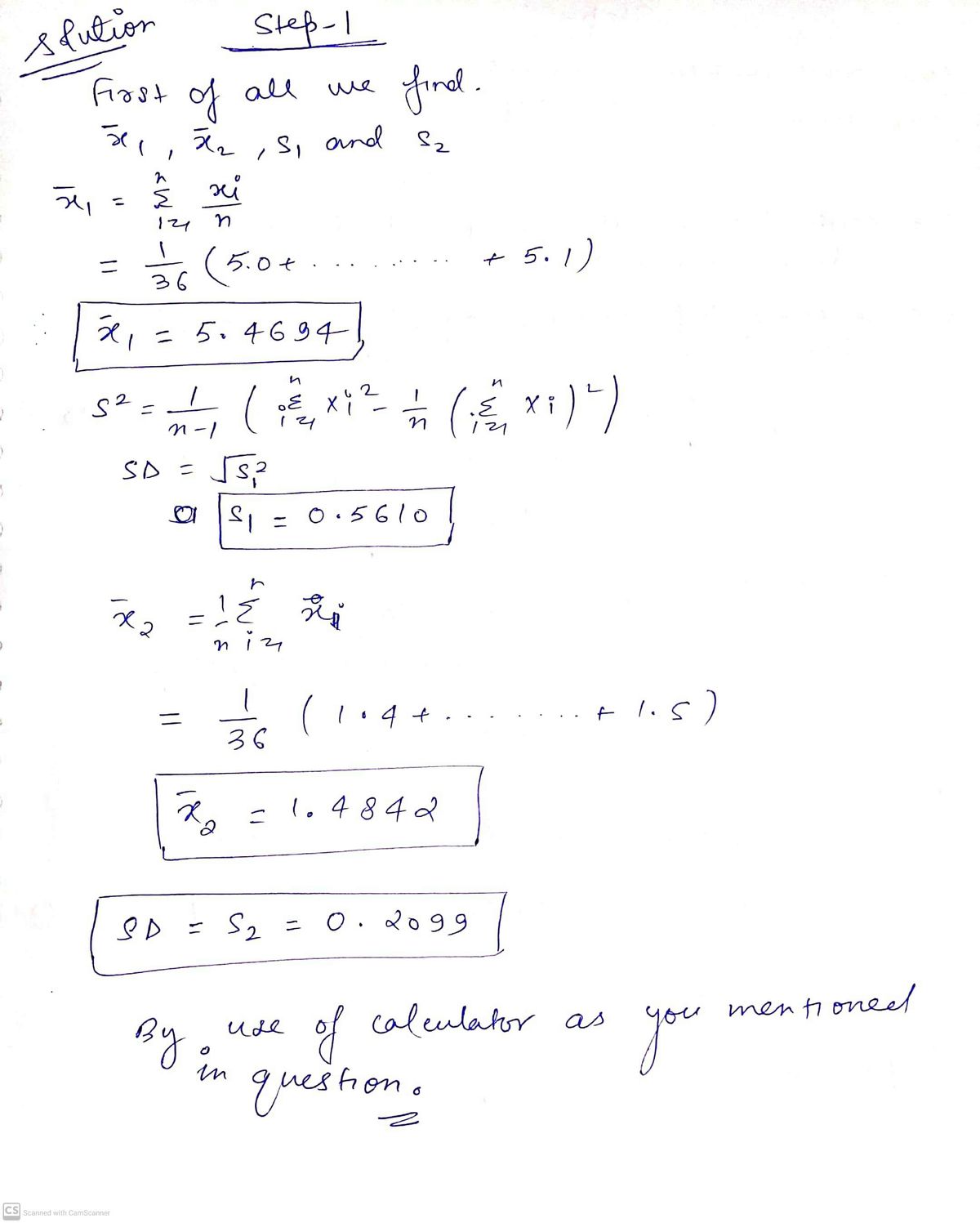 Statistics homework question answer, step 1, image 1